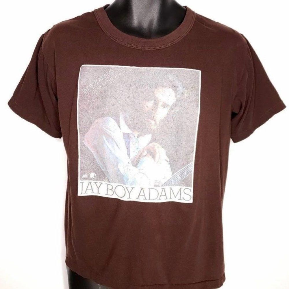 Jay Boy Adams T Shirt Vintage 70s Fork In The Road 50/50 Made In USA Mens Size L
